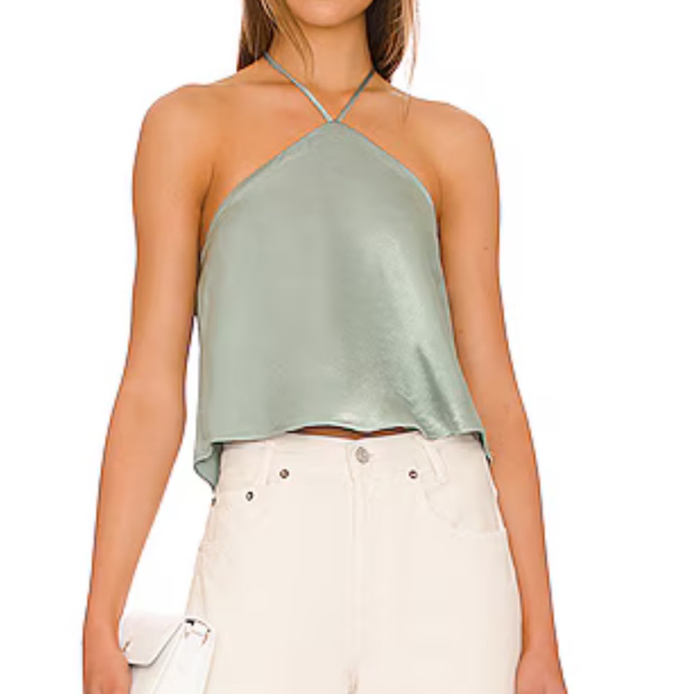 Sleek Halter Neck Satin Top